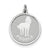 Poodle Disc Charm in Sterling Silver