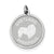 Shetland Sheepdog Disc Charm in Sterling Silver