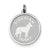 Sterling Silver Siberian Husky Disc Charm hide-image