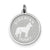 Siberian Husky Disc Charm in Sterling Silver