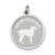 Weimaraner Disc Charm in Sterling Silver