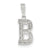 Initial B Charm in Sterling Silver