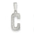 Initial C Charm in Sterling Silver