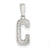 Sterling Silver Initial C Charm hide-image