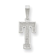 Sterling Silver Initial T Charm hide-image