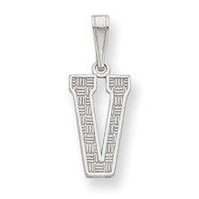 Sterling Silver Initial V Charm hide-image