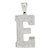 Initial E Charm in Sterling Silver