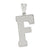 Initial F Charm in Sterling Silver