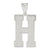 Initial H Charm in Sterling Silver