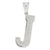 Initial J Charm in Sterling Silver