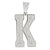 Sterling Silver Initial K Charm hide-image
