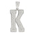 Initial K Charm in Sterling Silver