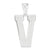 Sterling Silver Initial V Charm hide-image