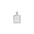 Initial H Charm in Sterling Silver