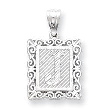 Sterling Silver Initial J Charm hide-image