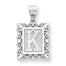 Sterling Silver Initial K Charm hide-image