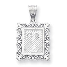 Sterling Silver Initial T Charm hide-image
