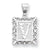 Sterling Silver Initial V Charm hide-image