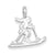 Sterling Silver Skier Pendant, Pendants for Necklace