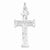 Sterling Silver Diamond -Cut Cross pendant, Charm