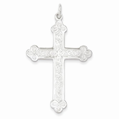 Sterling Silver Budded Cross pendant, Adorable Pendants for Necklace