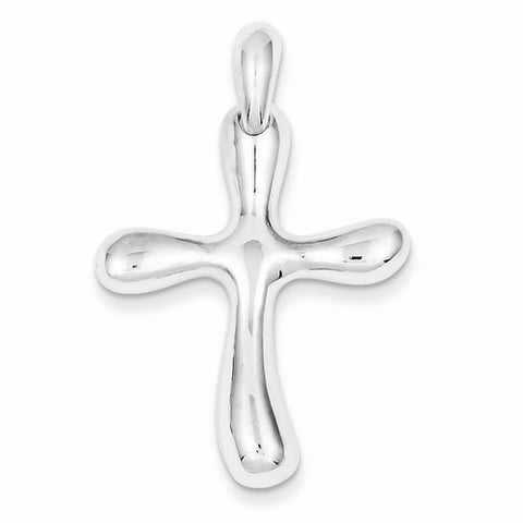 Sterling Silver Freeform Cross Pendant, Exquisite Pendants for Necklace