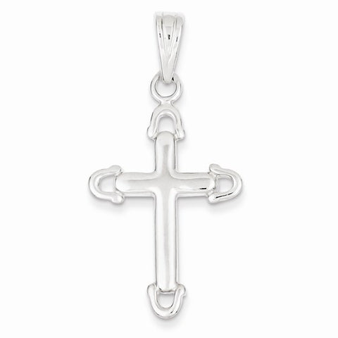 Sterling Silver Horseshoe Cross Pendant, Pendants for Necklace