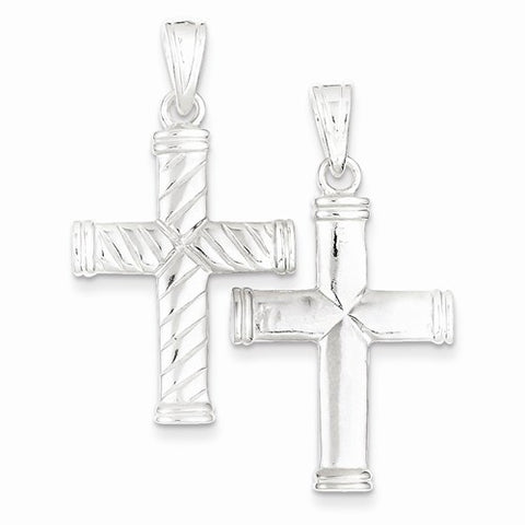 Sterling Silver Reversible Cross Pendant, Pendants for Necklace