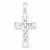 Sterling Silver Polished Cross Pendant, Stylish Pendants for Necklace
