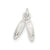 Ballet Slippers Charm in Sterling Silver