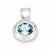 Sterling Silver Blue Topaz Pendant, Delightful Pendants for Necklace