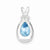 Sterling Silver Blue Topaz Pendant, Pretty Pendants for Necklace