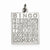 Sterling Silver Bingo Card Pendant, Pendants for Necklace