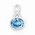 Sterling Silver Blue CZ pendant, Alluring Pendants for Necklace