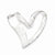 Sterling Silver Heart Slide Pendant, Charm