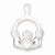 Sterling Silver Claddagh Pendant, Pendants for Necklace