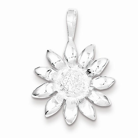 Sterling Silver Sunflower Pendant, Pendants for Necklace