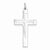 Sterling Silver Satin & Polished Cross Pendant, Pendants for Necklace