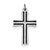 Sterling Silver Enameled Latin Cross Charm hide-image