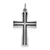 Enameled Latin Cross Charm in Sterling Silver