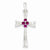 Sterling Silver Red CZ Cross pendant, Lovely Pendants for Necklace