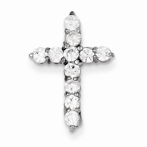 Sterling Silver CZ Cross Pendant, Lovely Pendants for Necklace