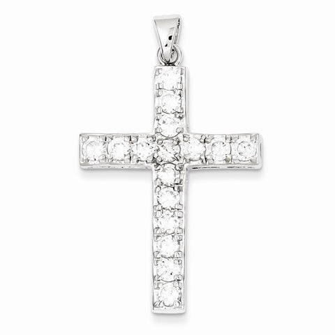 Sterling Silver CZ Latin Cross pendant, Stylish Pendants for Necklace