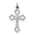 Budded Cross w/CZ Charm in Sterling Silver