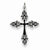 Sterling Silver Black Enameled Cross Pendant, Pendants for Necklace