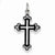 Sterling Silver Enameled Cross Pendant, Pendants for Necklace