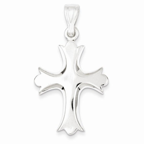 Sterling Silver Fleur De Lis Cross pendant, Exquisite Pendants for Necklace