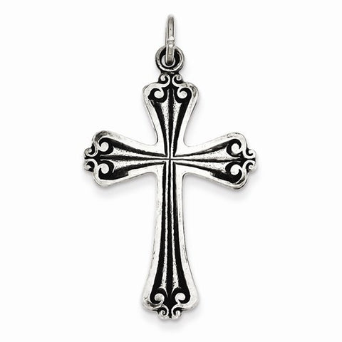 Sterling Silver Antiqued Cross Pendant, Pendants for Necklace
