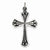 Sterling Silver Antiqued Cross Pendant, Pendants for Necklace