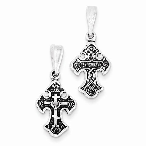 Sterling Silver Antiqued Cross Pendant, Fine Pendants for Necklace